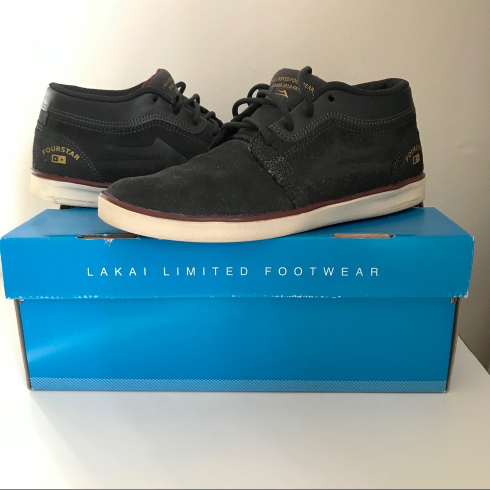 Lakai Fourstar Grey Suede Men's skateboard shoes